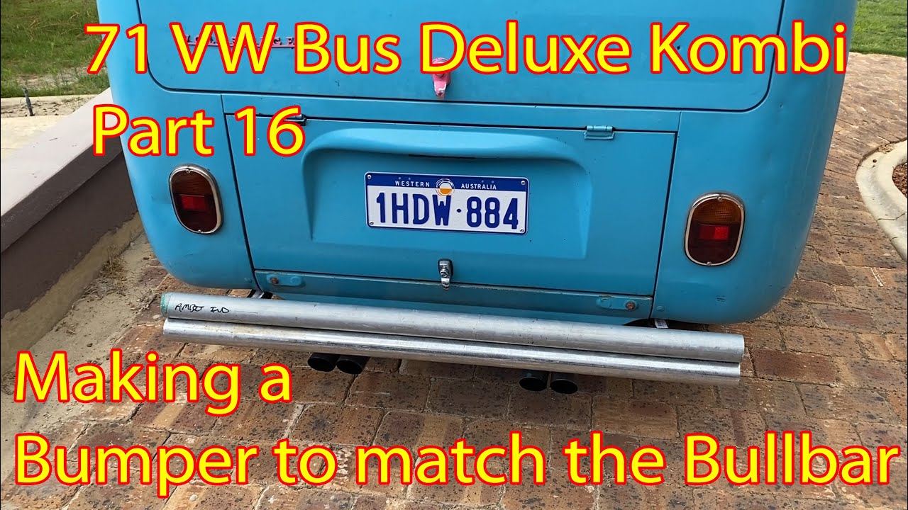 71 VW Bus Deluxe Kombi Restoration Part 16 - Making a Rear Bumper