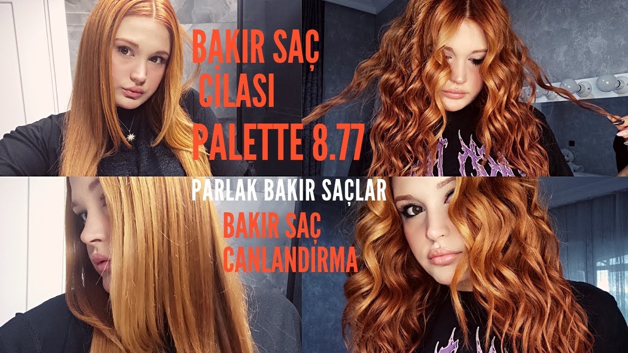 Bakır saçlarımı nasıl tazeliyorum🍊(bakır saç cilası) en iyi saç cila formülü bakır saç boyama 8.77