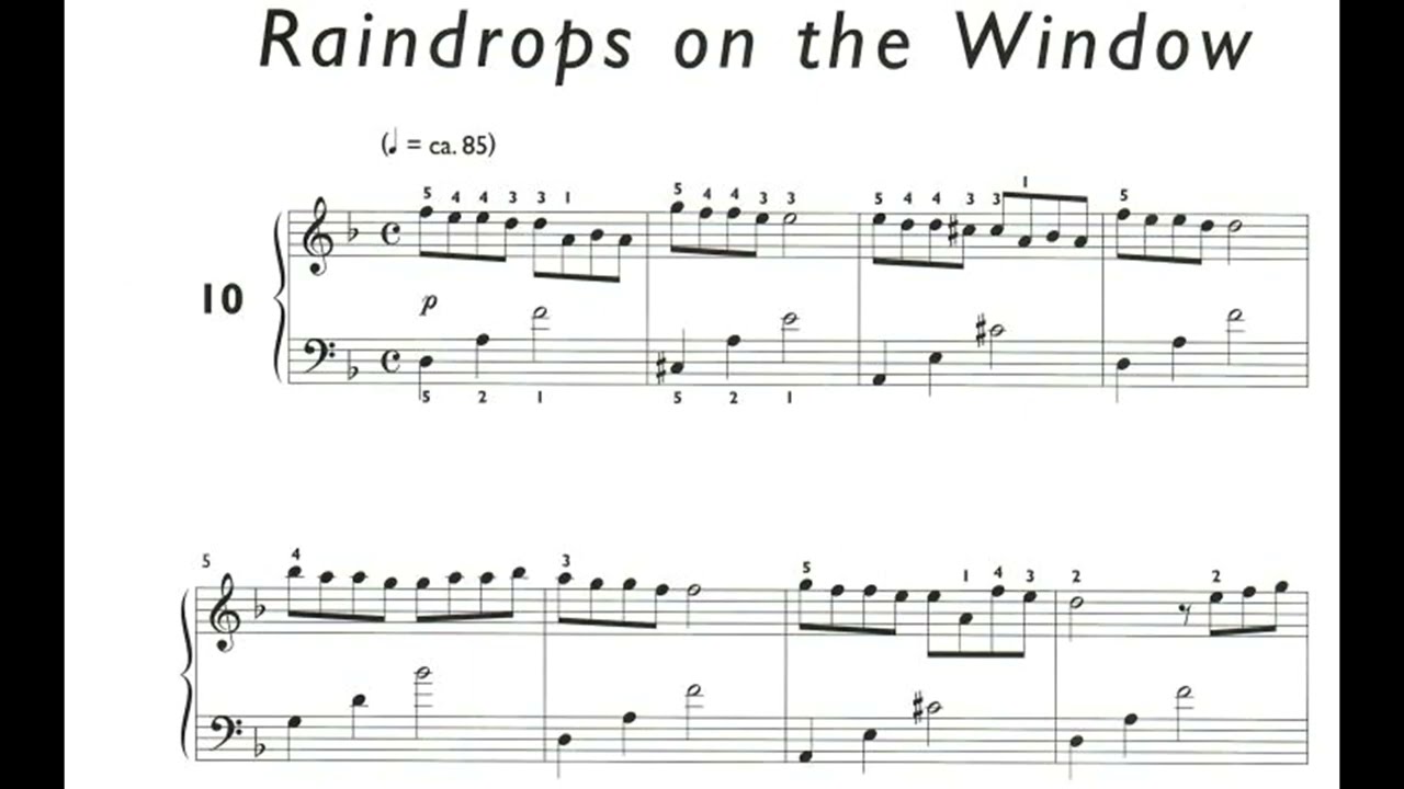 Raindrops on the Window - Day Dreams Pieces for Piano by Daniel Hellbach No. 10 Dm