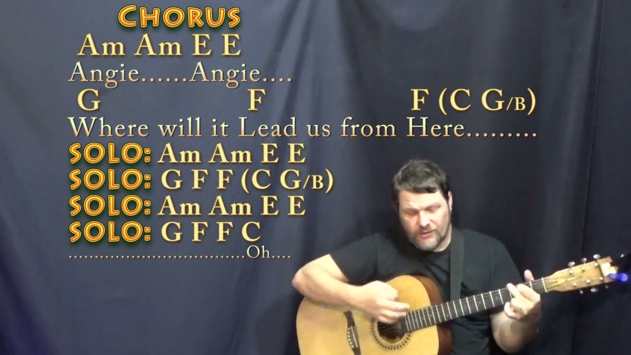 Angie (Rolling Stones) Guitar Cover Lesson with Chords/Lyrics - Munson