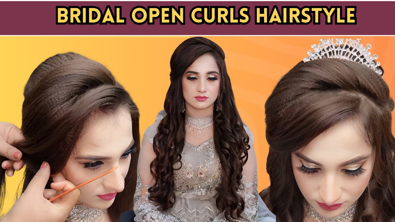 EASY Open Curls BRIDAL HairStyle || QUICK HAIRDO || INDIAN BRIDE HAIRSTYLE