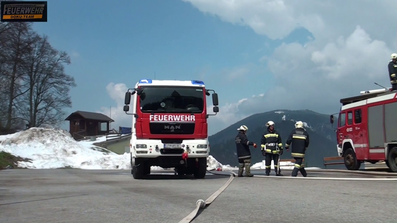Dachstuhlbrand Pfarre Annaberg Großübung