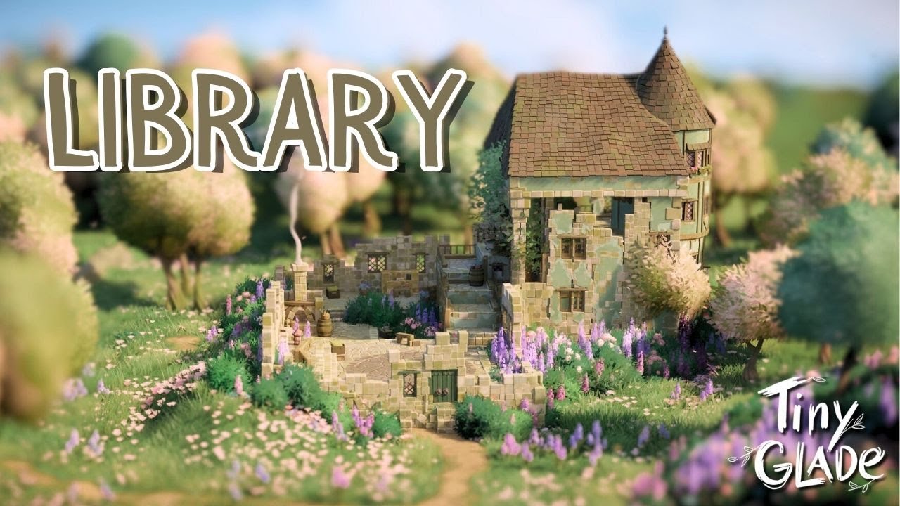 Building an Overgrown Library | Cozy Speed Build | Tiny Glade #tinydaily