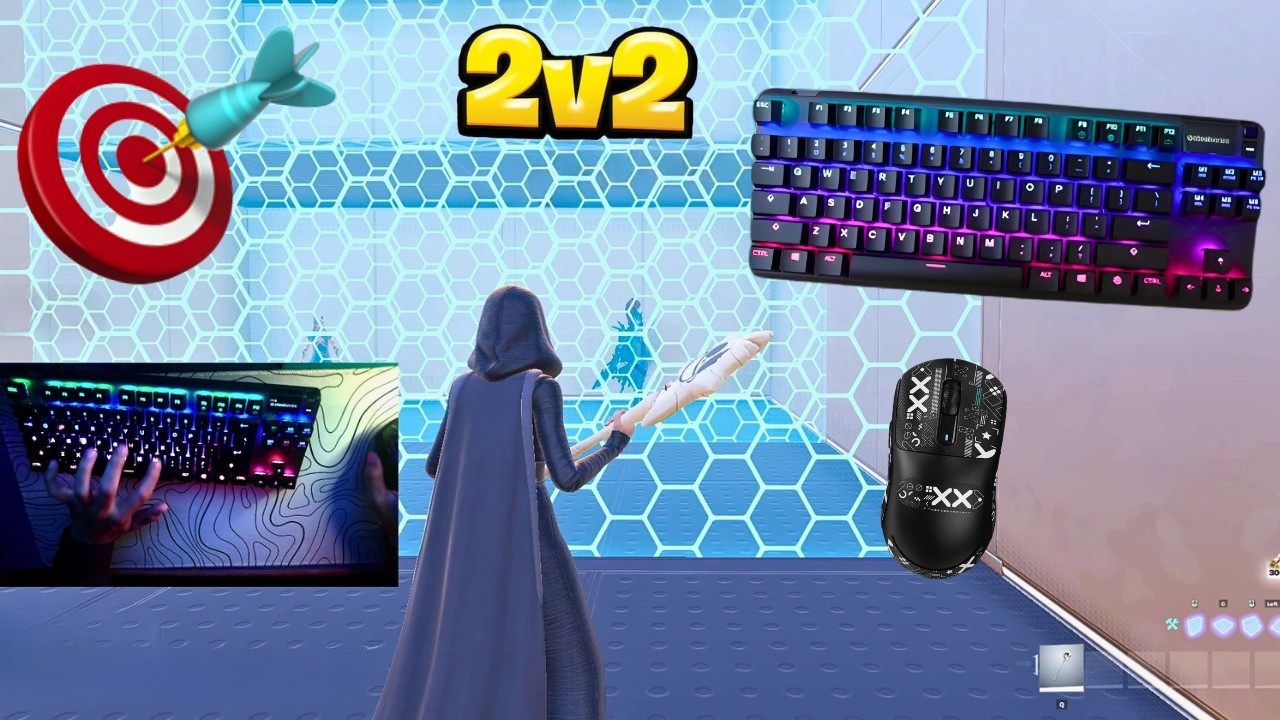 Fortnite 2v2 Piece Control😍 SteelSeries Apex Pro TKL ASMR💤