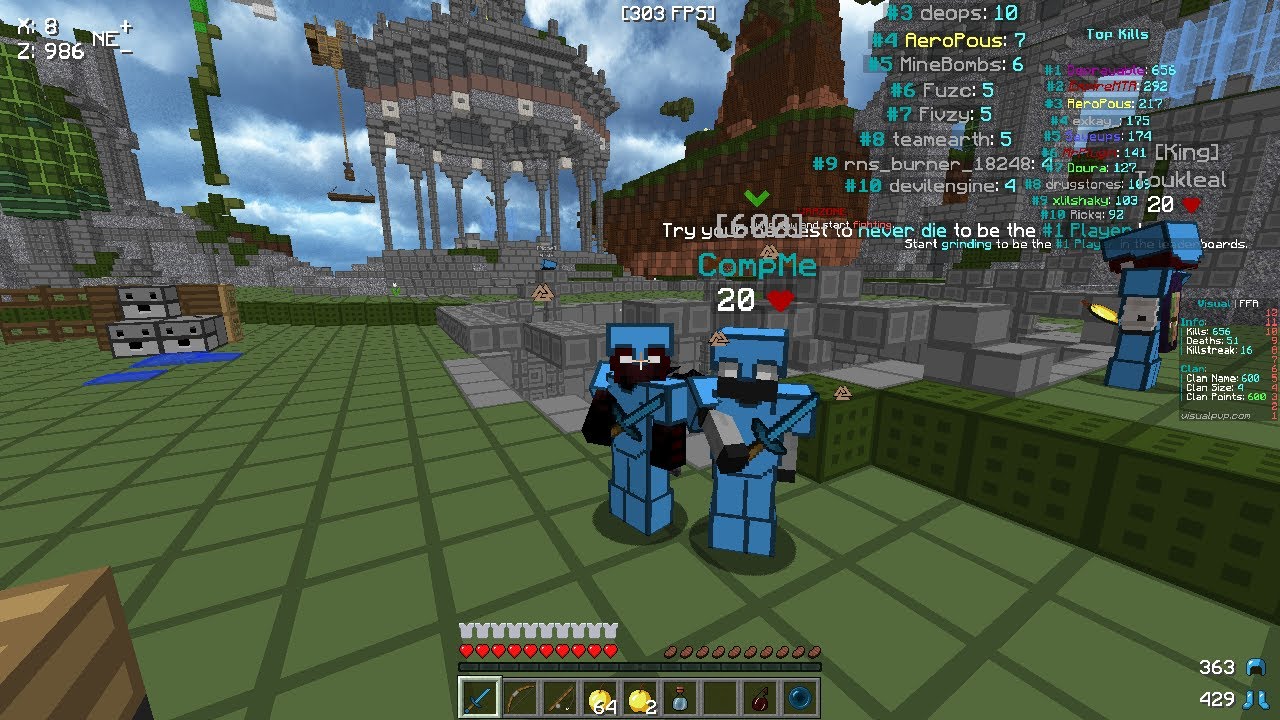 Streaming on Visualpvp.com (Handcam)