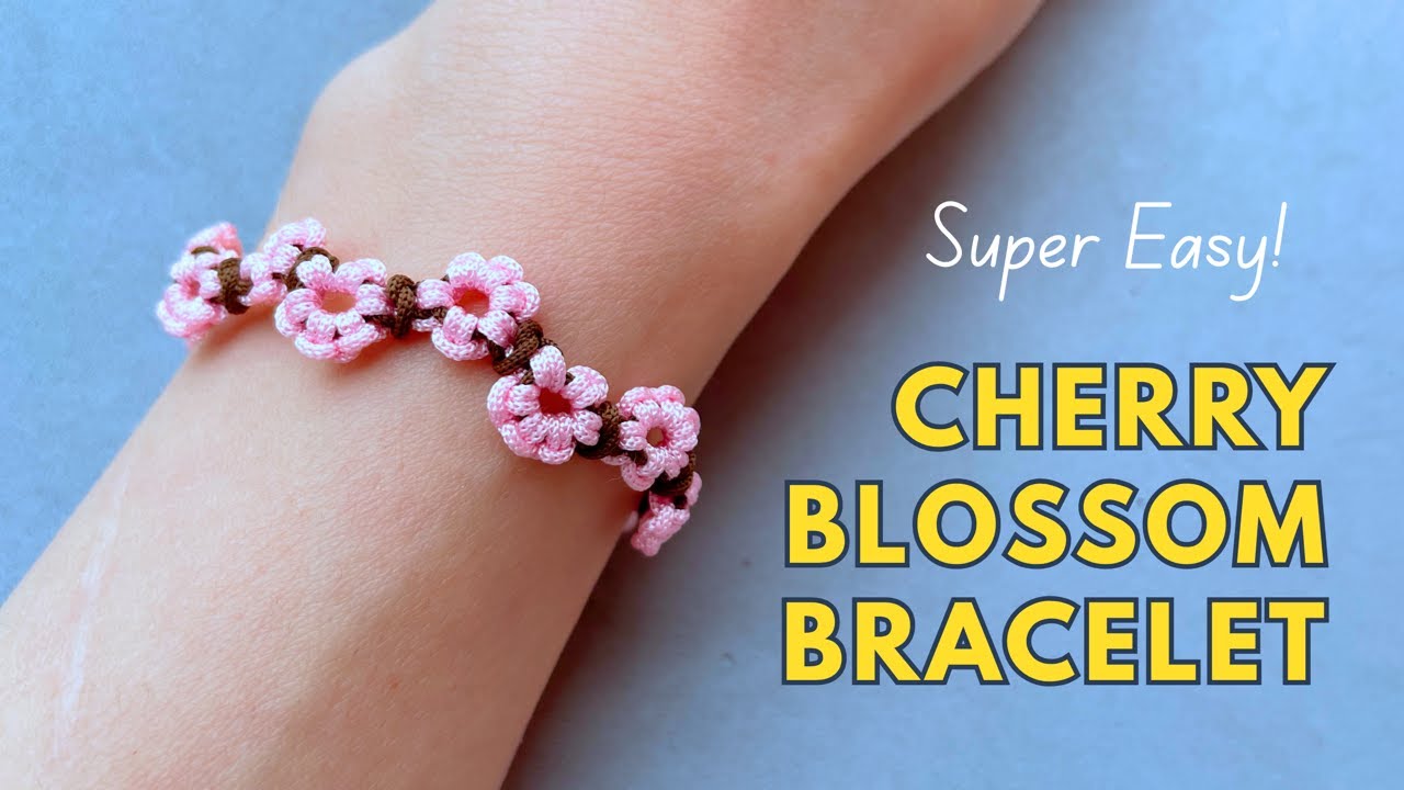 🌸 DIY Flower Friendship Bracelet | Easy Handmade Macrame Tutorial for Beginners!