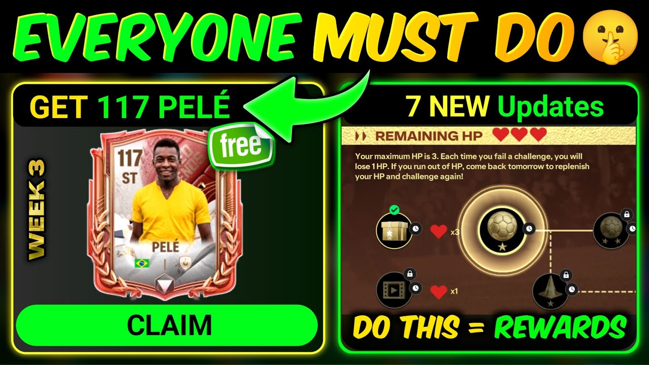 Бесплатный игрок Пеле с рейтингом 117 в FC Mobile — Обновление режима «Легенды» 4-й недели | Mr. ...