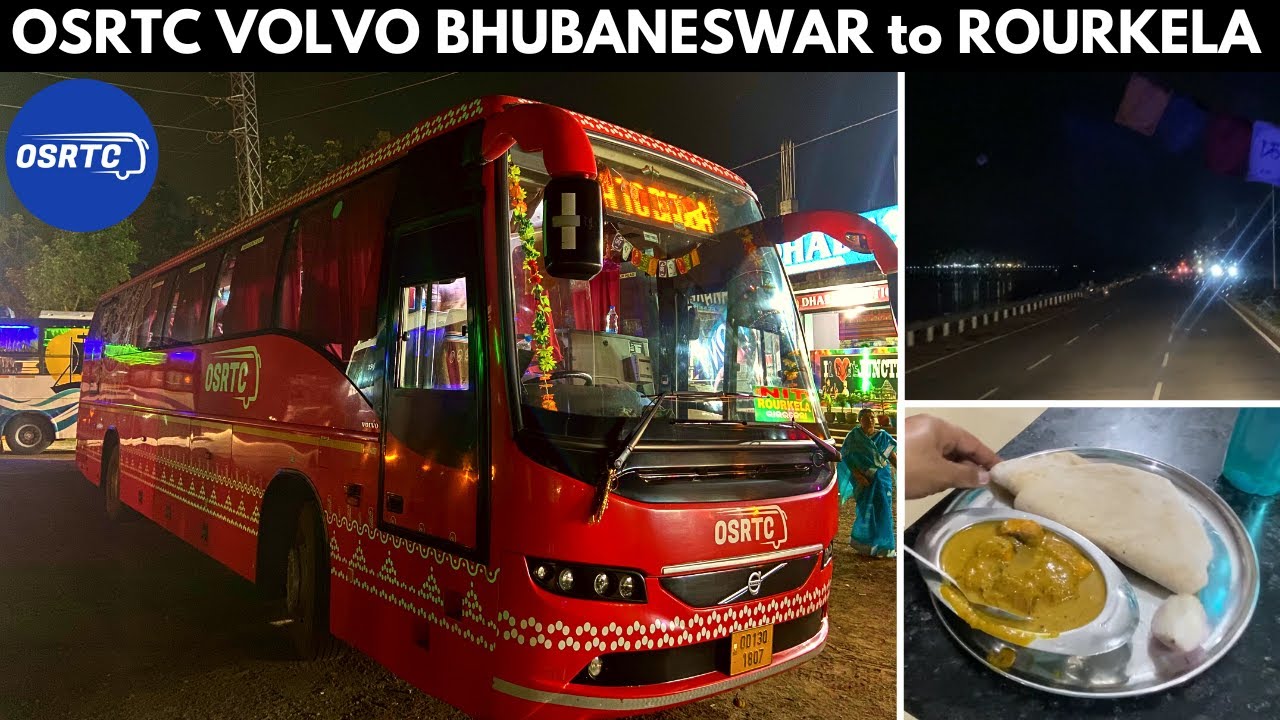 BHUBANESWAR to ROURKELA OSRTC VOLVO BUS || Best Bus to Rourkela Full Vlog with Dinner Review