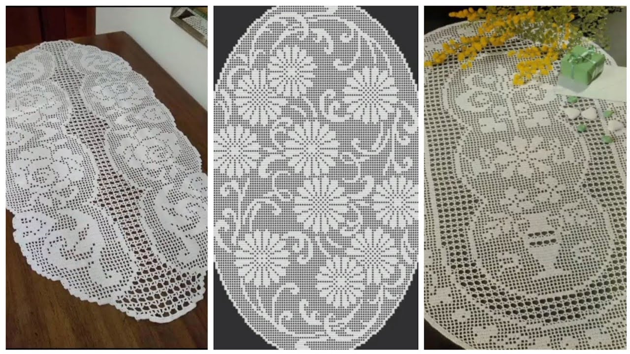 111 Ovals Crochet filled table runner pattern ideas #fashion #style #trending