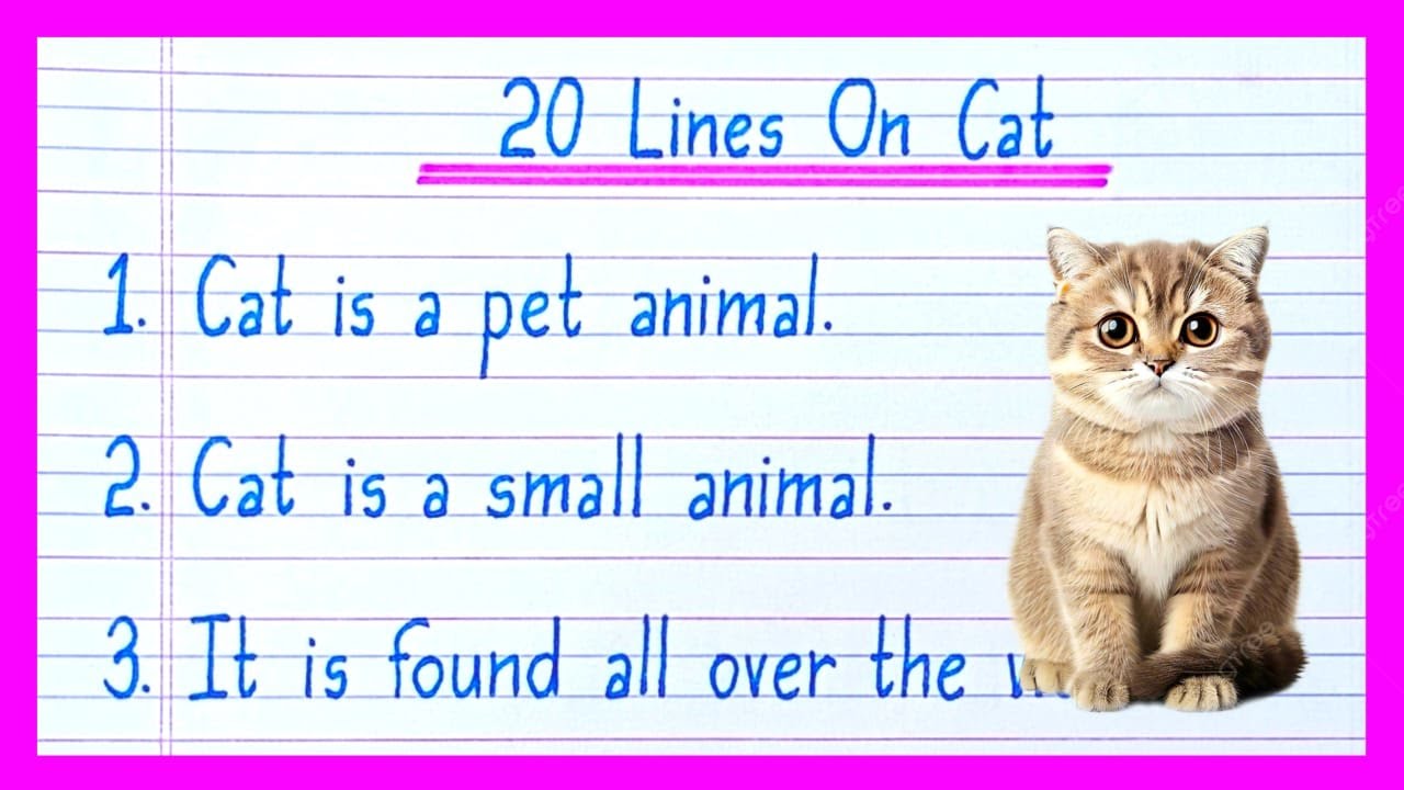 20 lines on Cat in english/Essay on Cat in english/Cat essay in english