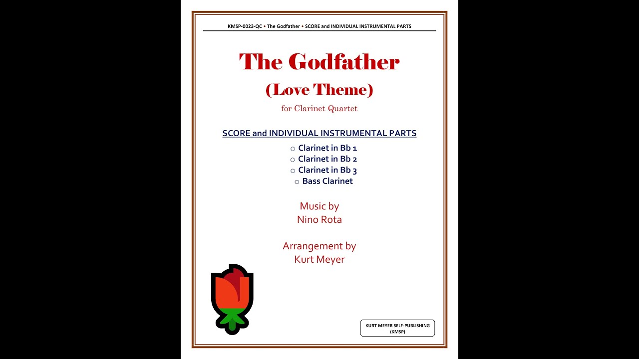 THE GODFATHER (Love Theme) (Clarinet Quartet)