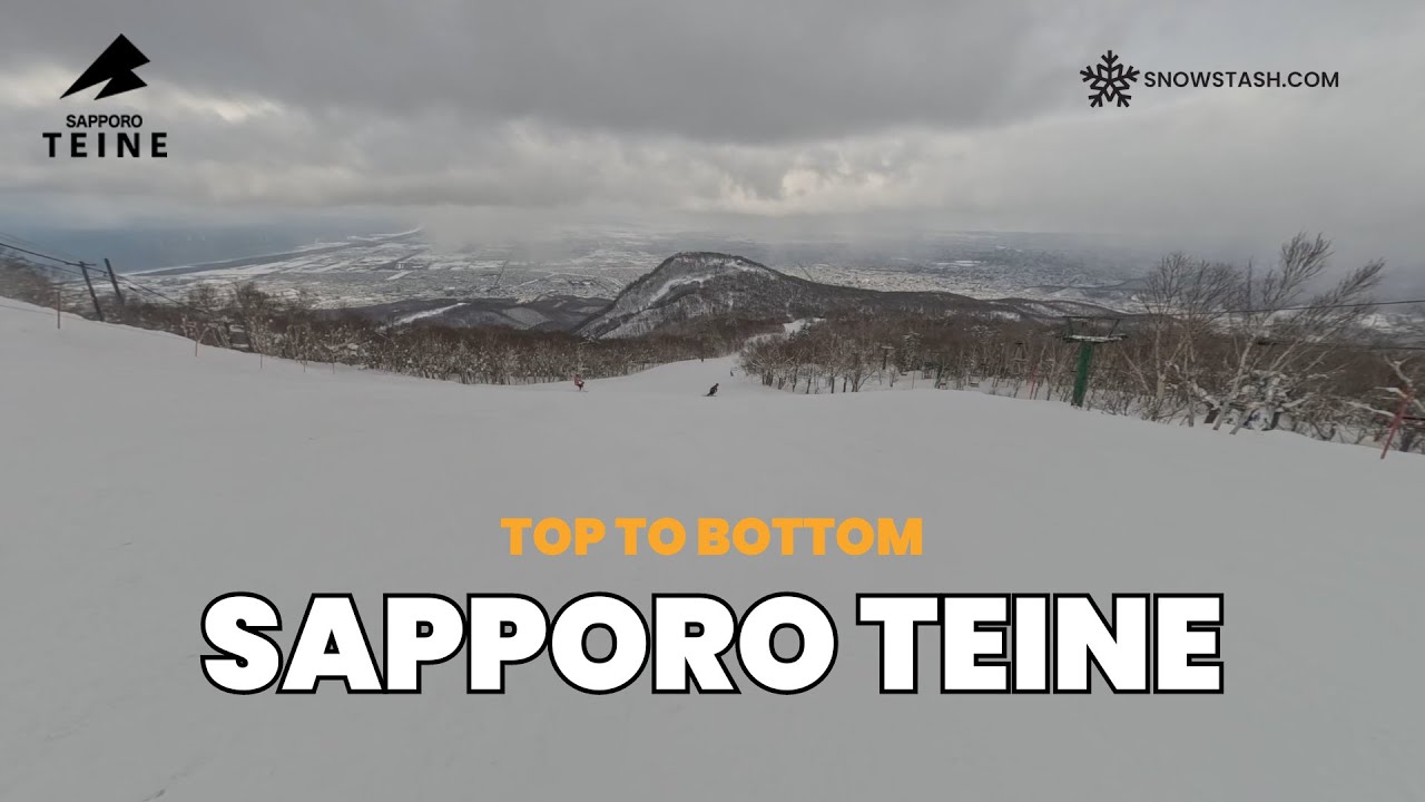 Top to Bottom Run at Sapporo Teine in Hokkaido