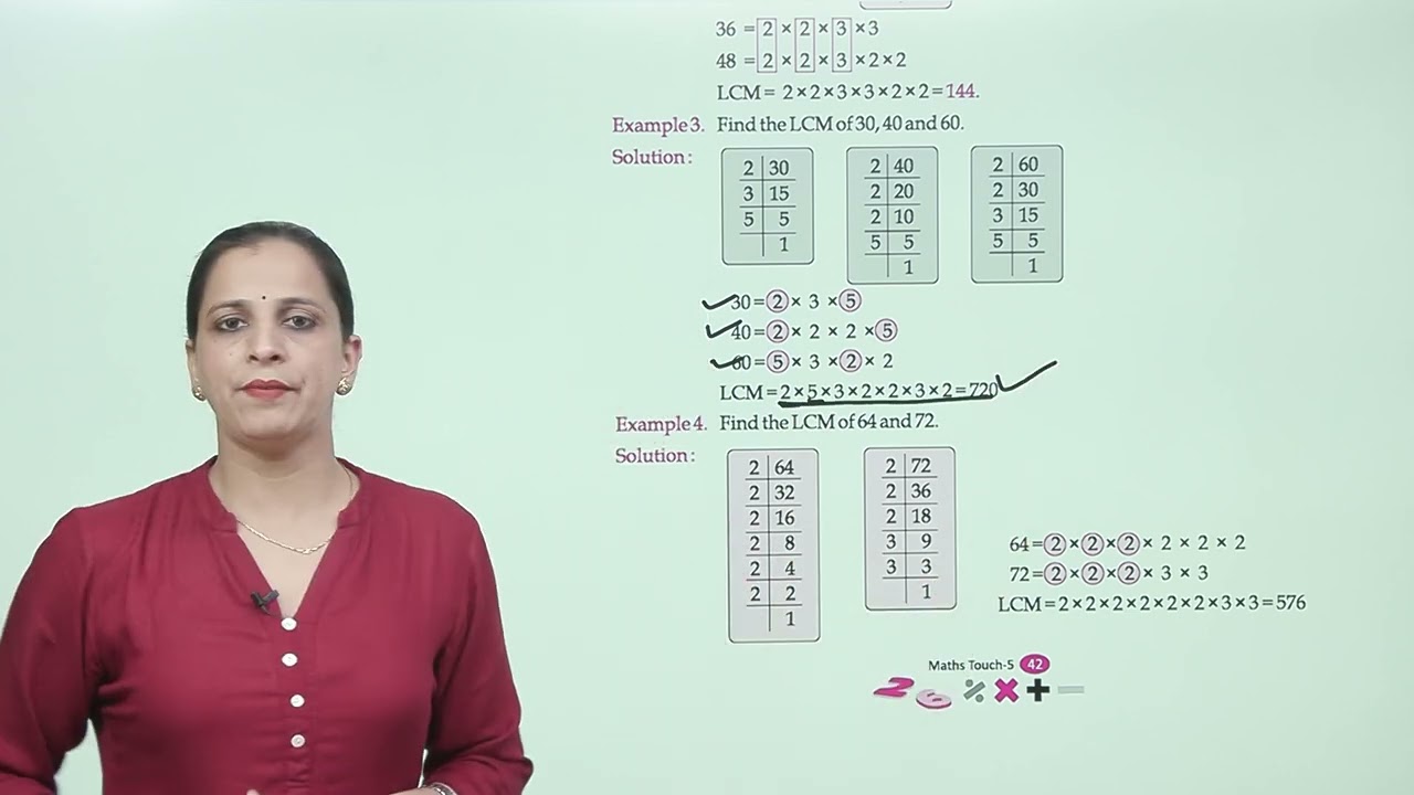 Ch 6 | Lavendar Books | Math | Class 05 |HCF And LCM | For children