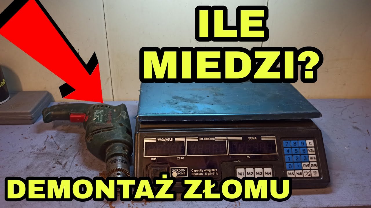 Ile miedzi odzyskam z wiertarki? - Demontaż złomu recykling