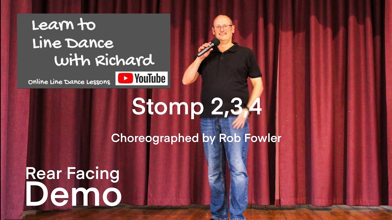 Фристайл / Демонстрация танца в стиле лайн-данс (задним ходом) - Stomp 2,3,4