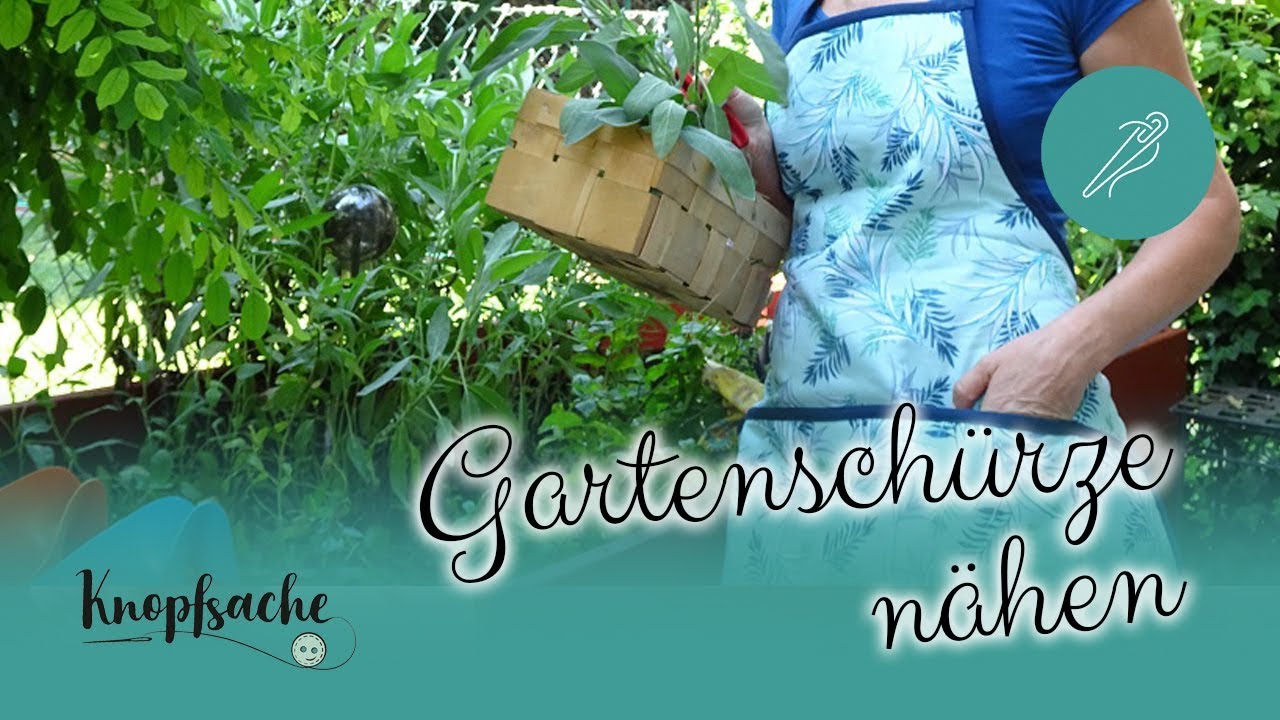 Gartenschürze mit vielen Taschen nähen