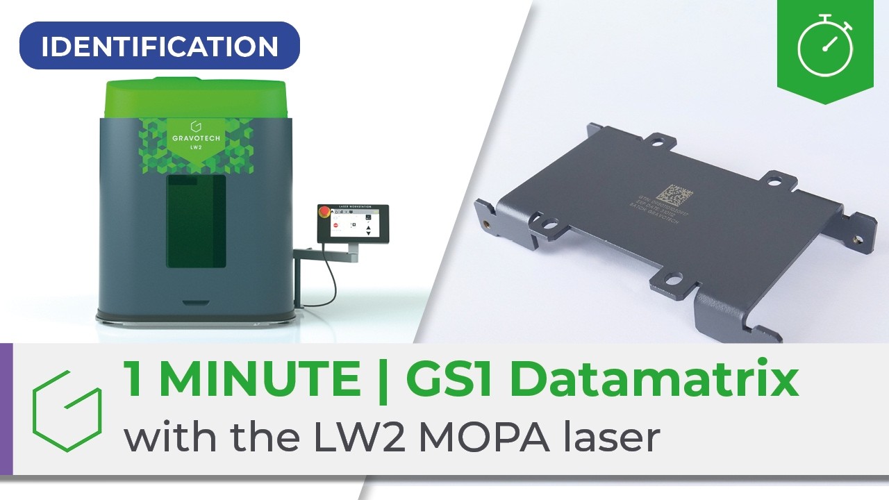 ⏱️ 1 Minute | GS1-standard datamatrix marking with the LW2 MOPA laser marker
