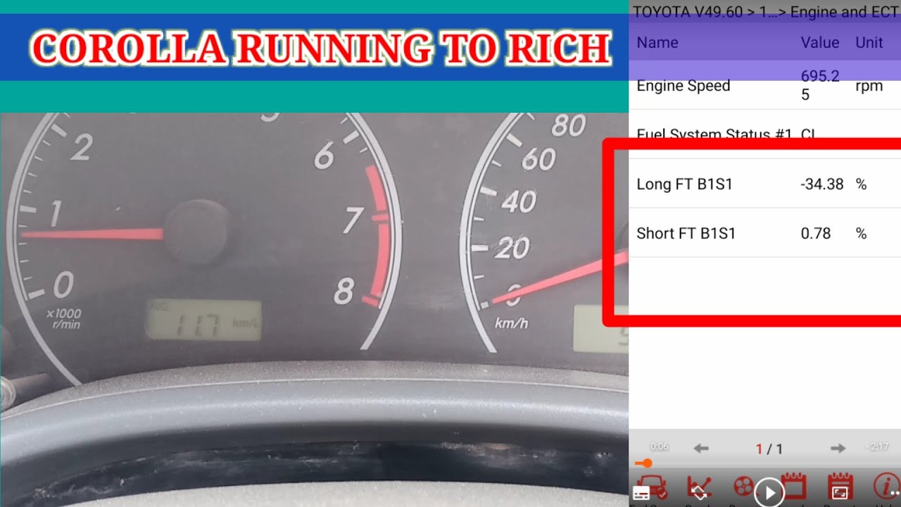 Toyota Corolla Running Too Rich || Long Term -34 Rich How To Solve It || Injector Faulty || Purge