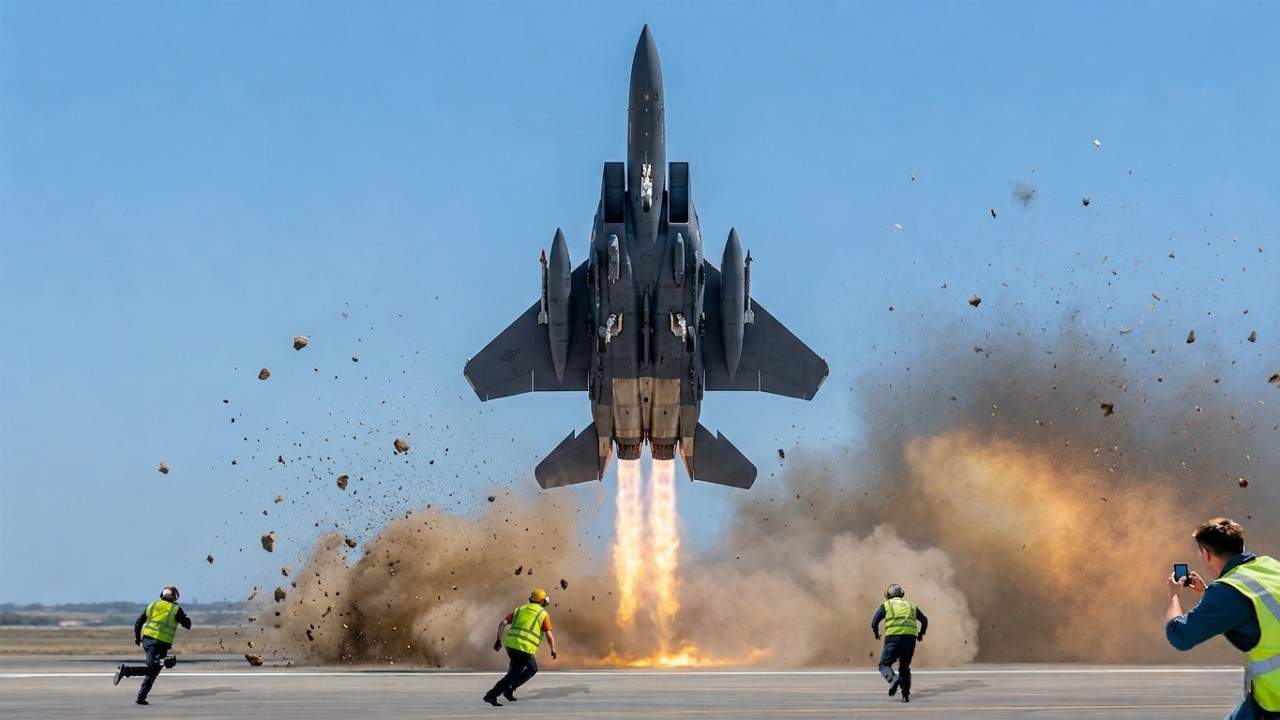 U.S. Air Force F-15 Fighter Jet Pilot Makes Emergency Takeoff To Middle East