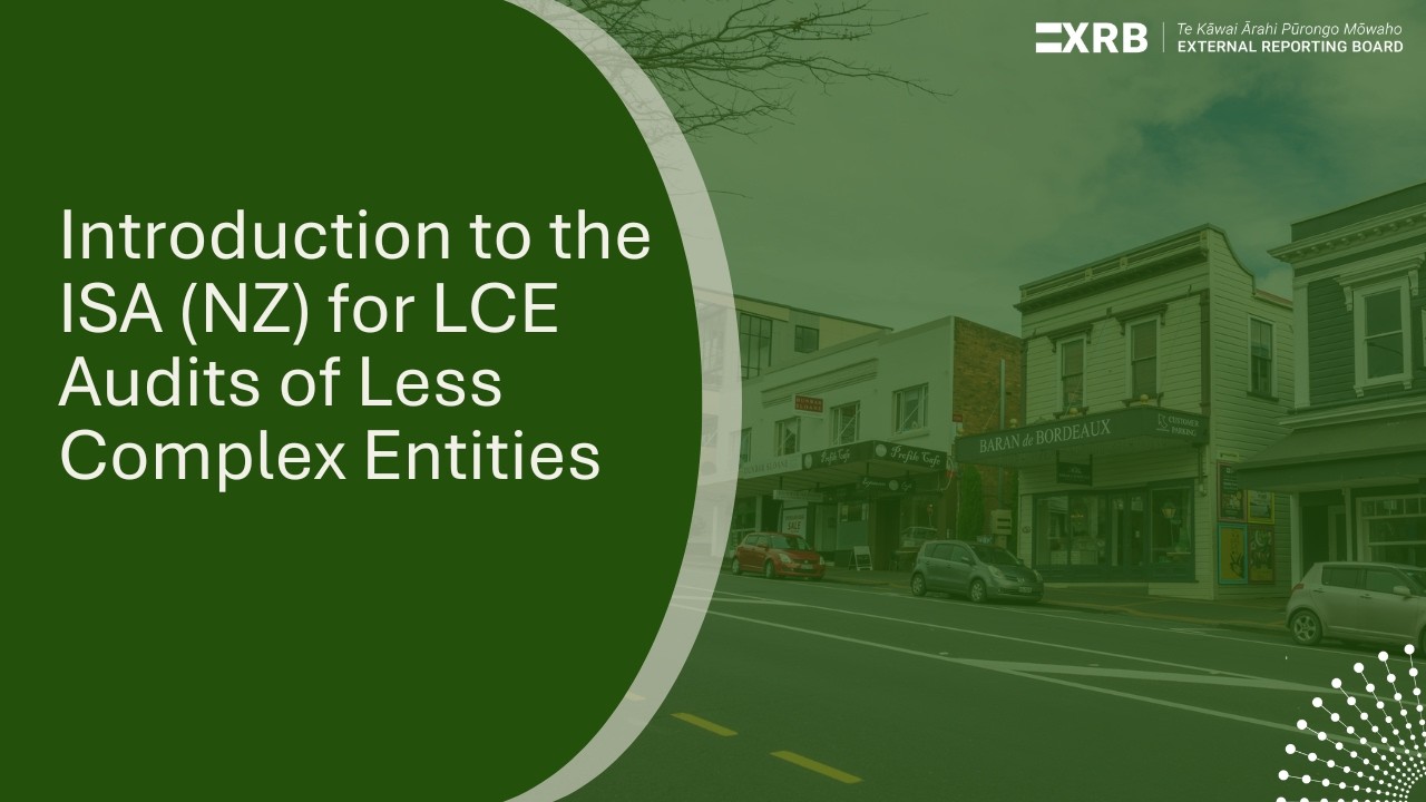 Introduction to the ISA (NZ) for LCE
