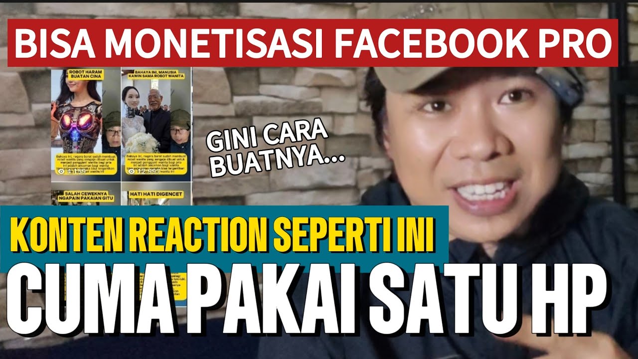 HOW TO CREATE REACTION CONTENT USING ONLY ONE PHONE LIKE THIS‼️ON FACEBOOK PRO YOU CAN PASS MONET...