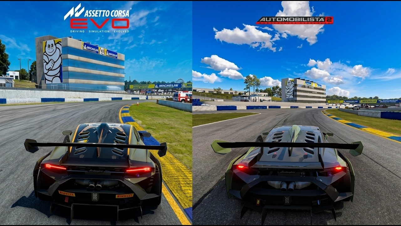 AC EVO VS AMS2 GRAPHICS SHOWDOWN: LAMBORGHINI HURACAN GT3 AT ROAD ATLANTA