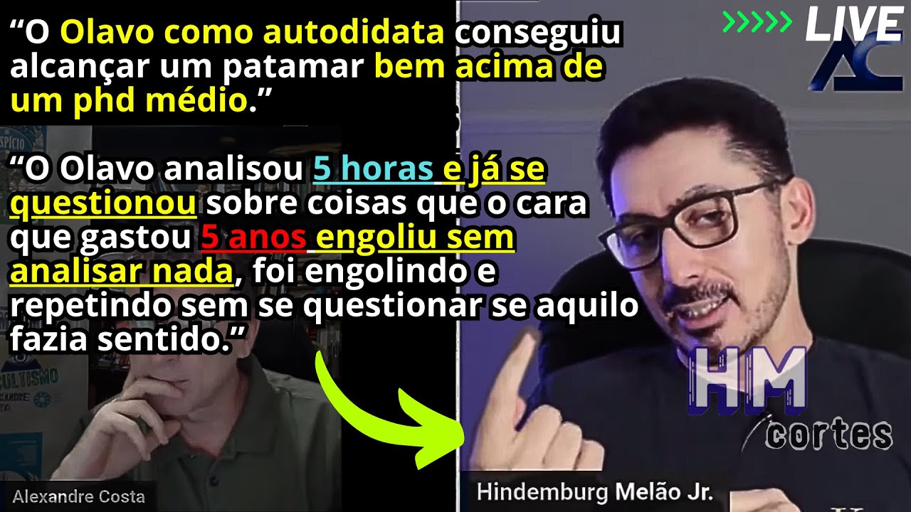 MAIOR QI DO BRASIL conta a verdade sobre OLAVO DE CARVALHO...