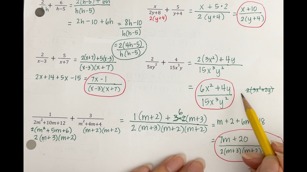 Lial 8.2 Rational Expressions; Adding and Subtracting