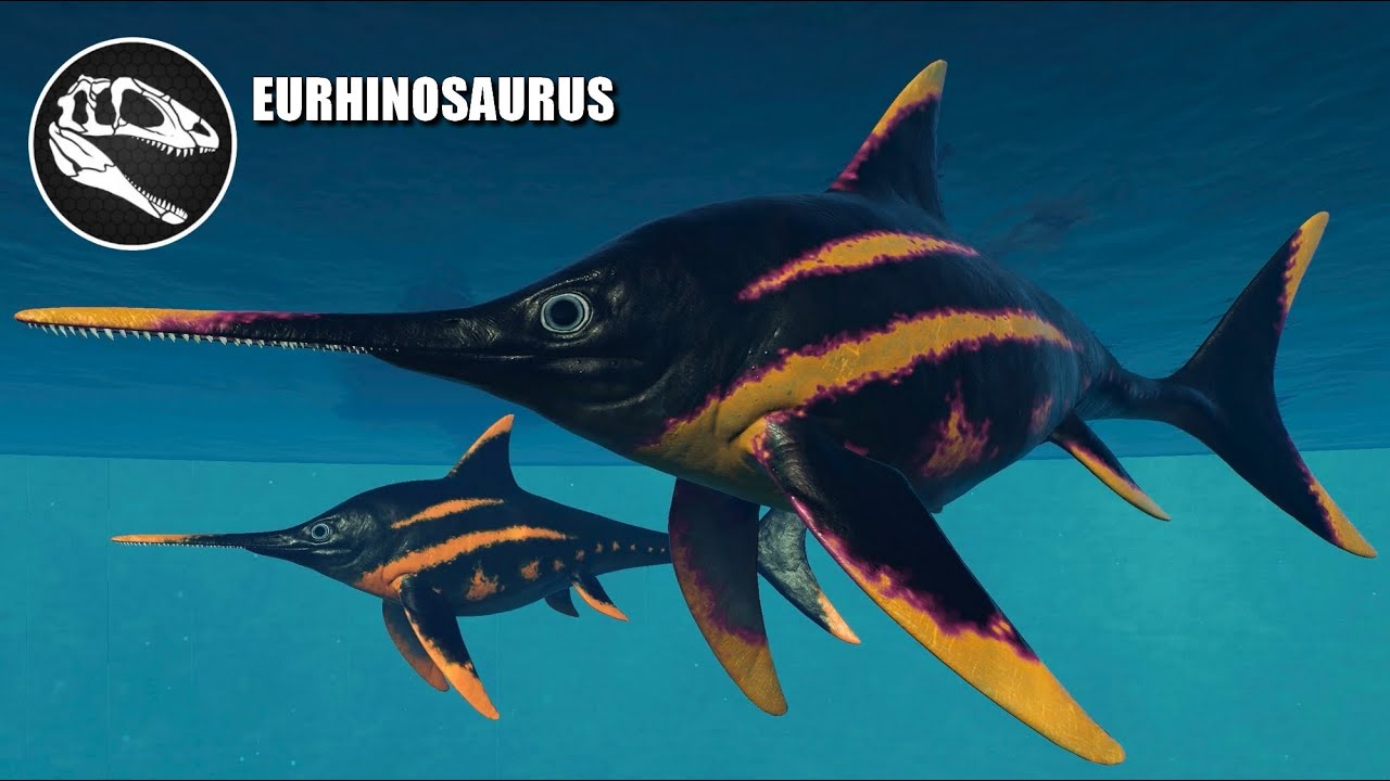 Mosasaurus Hunting Eurhinosaurus - Fight & All Skins Showcase - JWE 2 Mods (4K 60FPS)