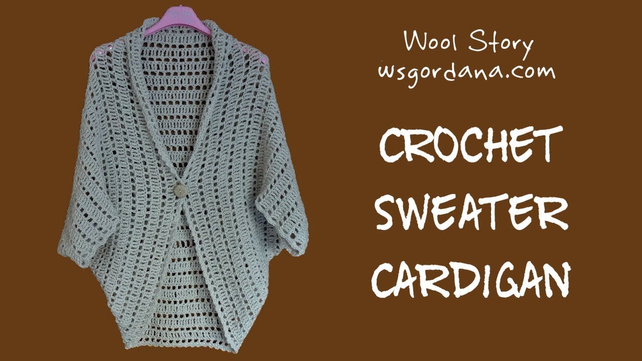 DIY Tutorial ✨ Crochet Sweater Cardigan 💕(Heklani Kardigan)