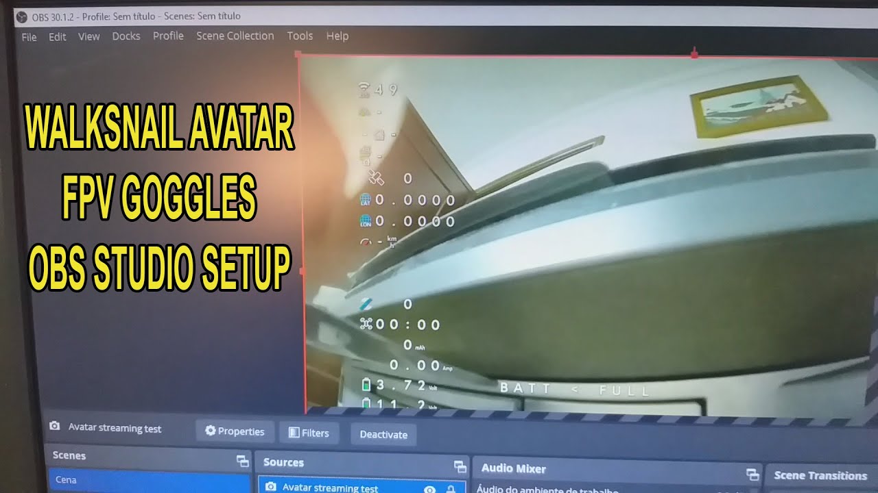 Walksnail Avatar Fpv Goggles and Obs Studio Live Setup