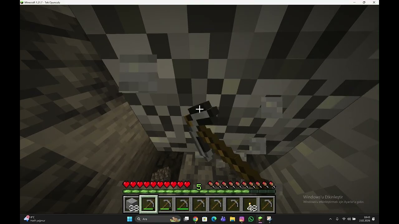 Minecraft'ta madende 1. günüm