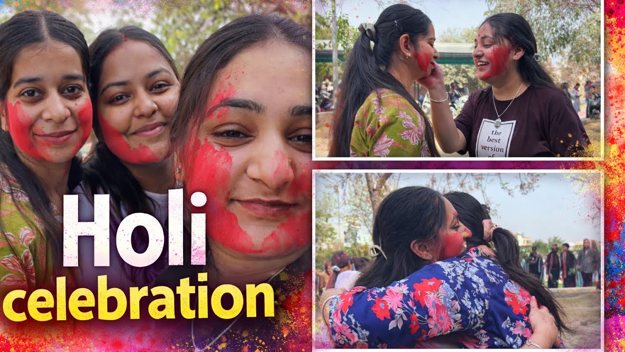Holi celebration💗#youtube #friendsvlog #enjoy #collegelife #collegevlog #holicelebration #holi2026 