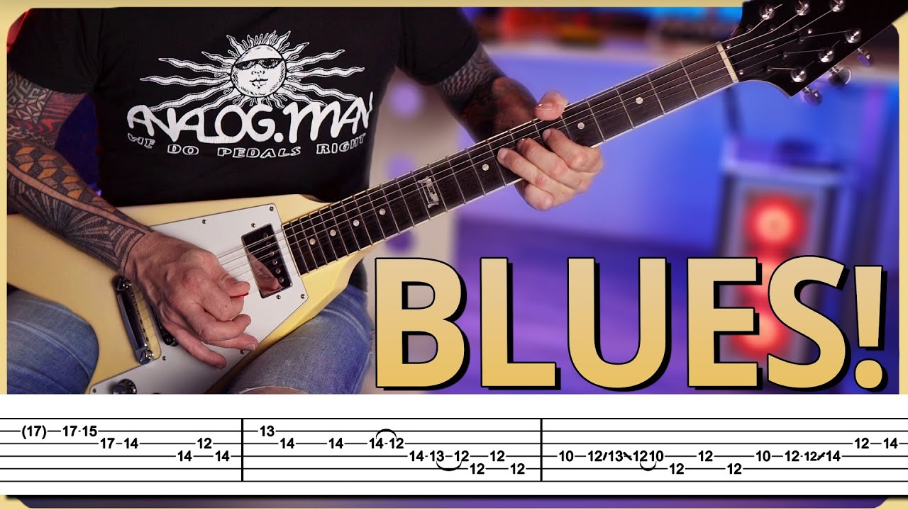 ENERGETIC Minor BLUES SOLO! // with TABS