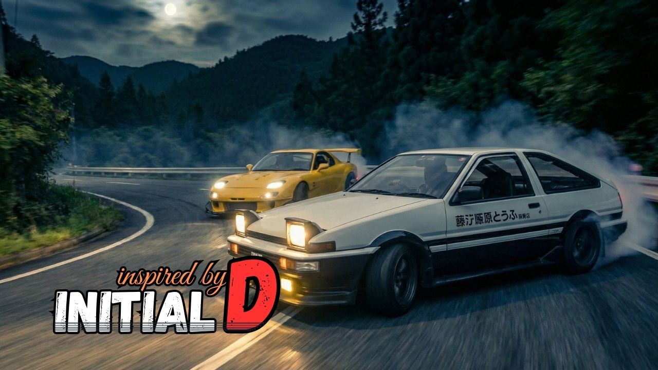 Initial D Inspired – High Energy Eurobeat – Burning Through the Skyline #eurobeat