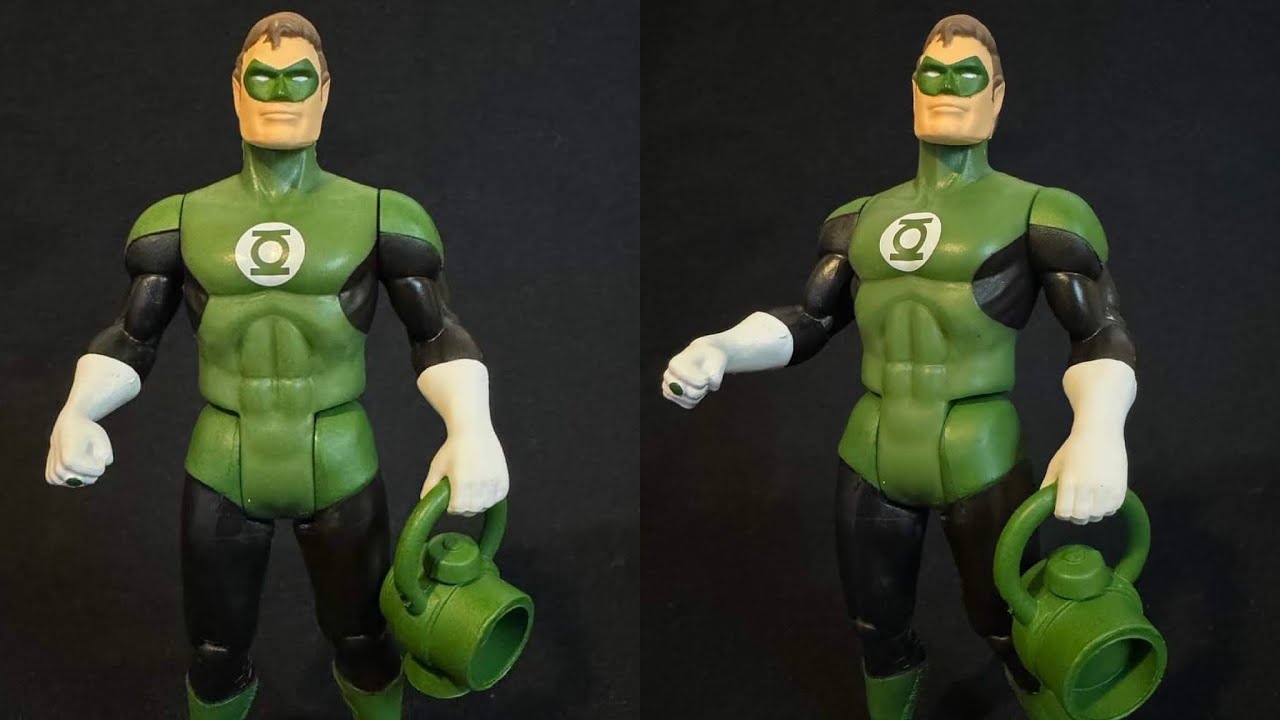 New McFarlane toys super powers green lantern hal Jordan in hand images by action figure insider