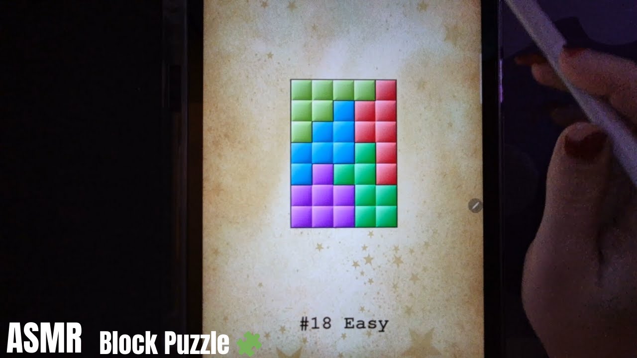 Tablet ASMR | Block Puzzle with me 🧩 - Whispering, Light Tapping