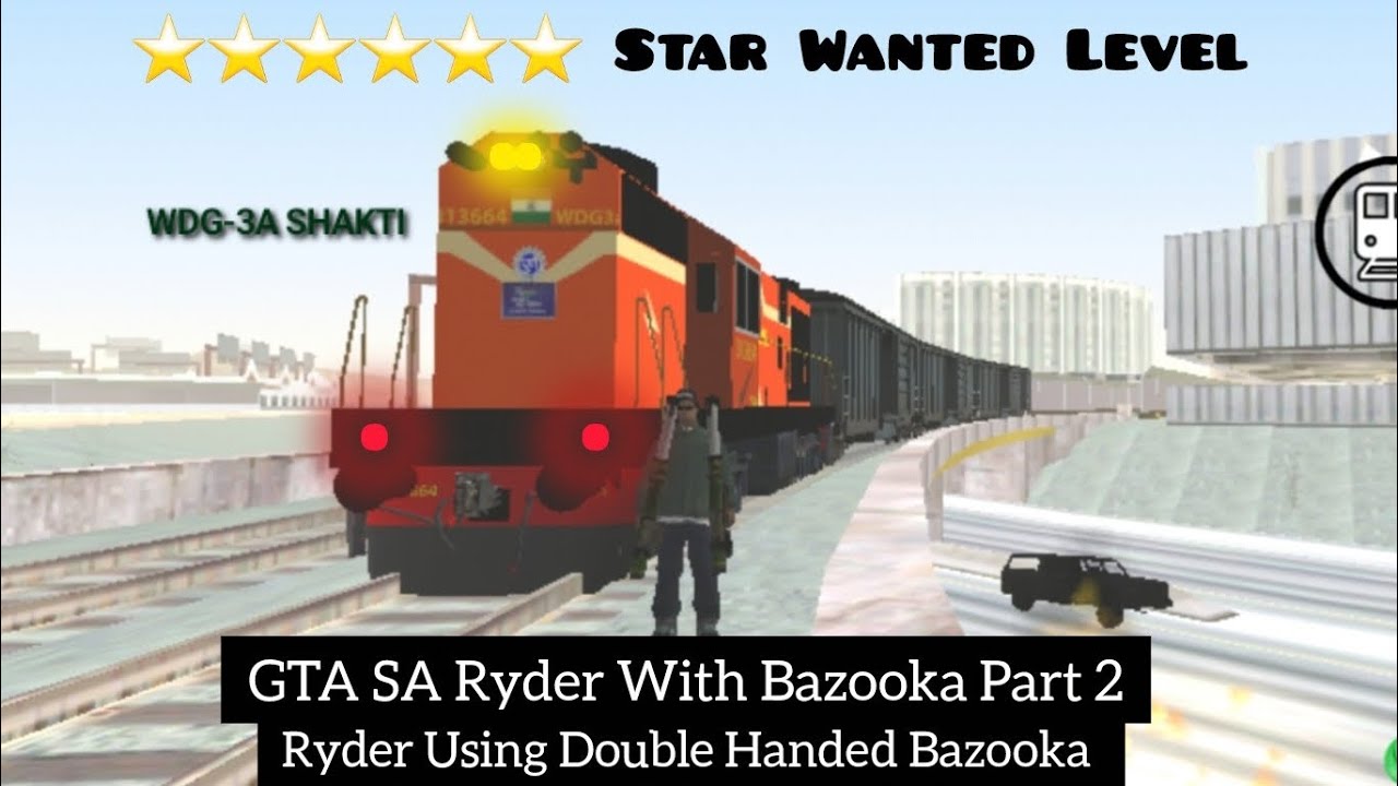 Ryder With Bazooka Part 2 | Ryder Using Double Handed Bazooka And Playing Wanted Level | GTA SA 