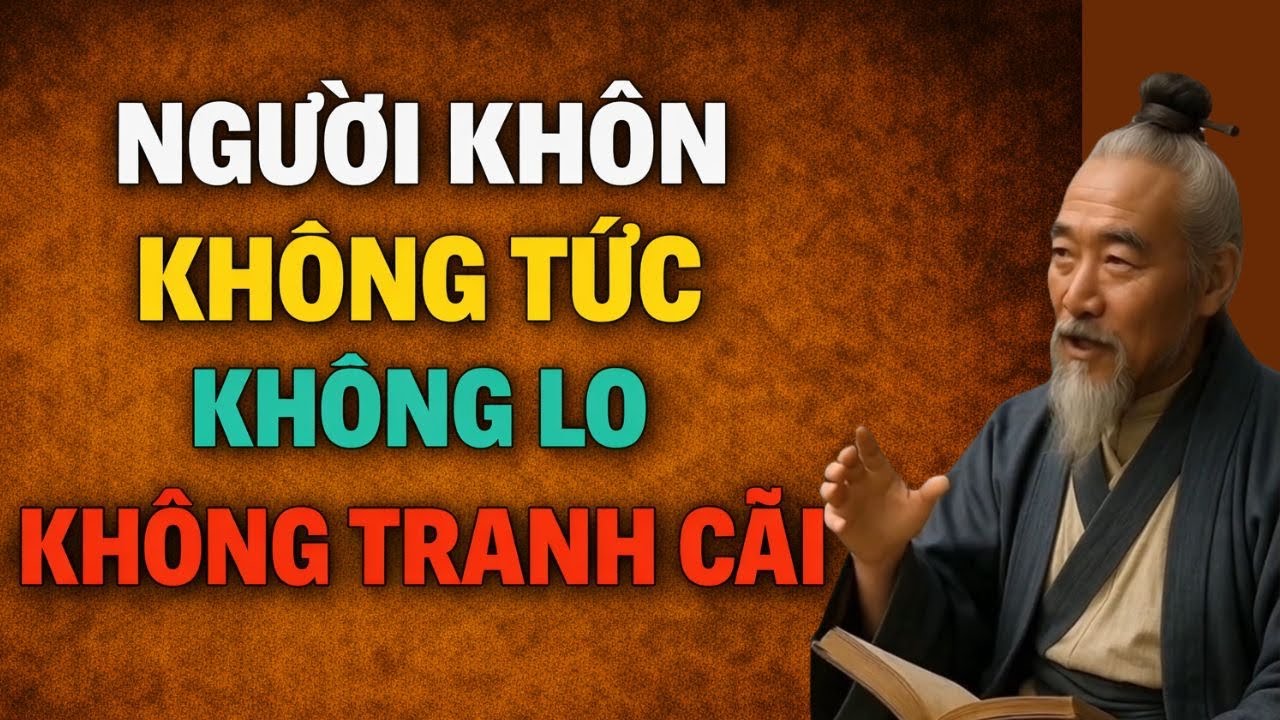Người Khôn Không Tức – Không Lo – Không Cãi | 3 Cảnh Giới Sống Giúp Bạn Bình Thản Hơn 90% Người Khác