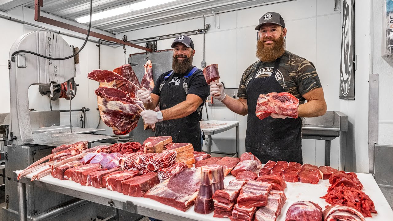 How to Butcher a Bison | ENTIRE BREAKDOWN | The Bearded Butchers!