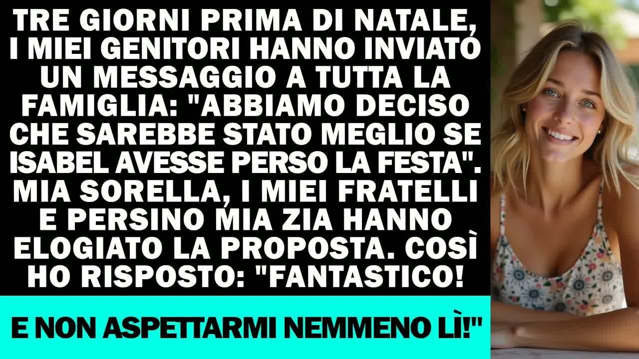 I genitori hanno scritto： ＂Meglio se Isabel non viene alla festa quest’anno...＂