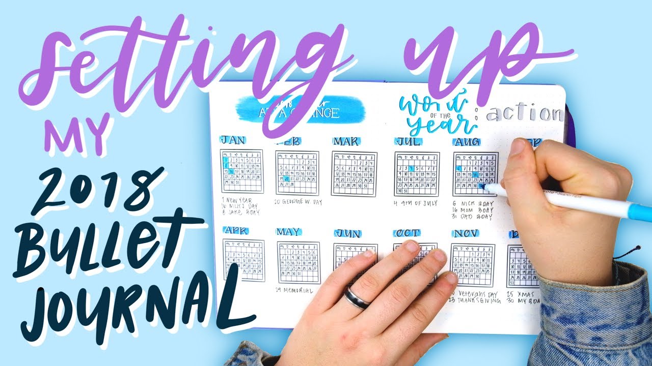 Migrating Into My New Bullet Journal || 2018 setup and goal setting