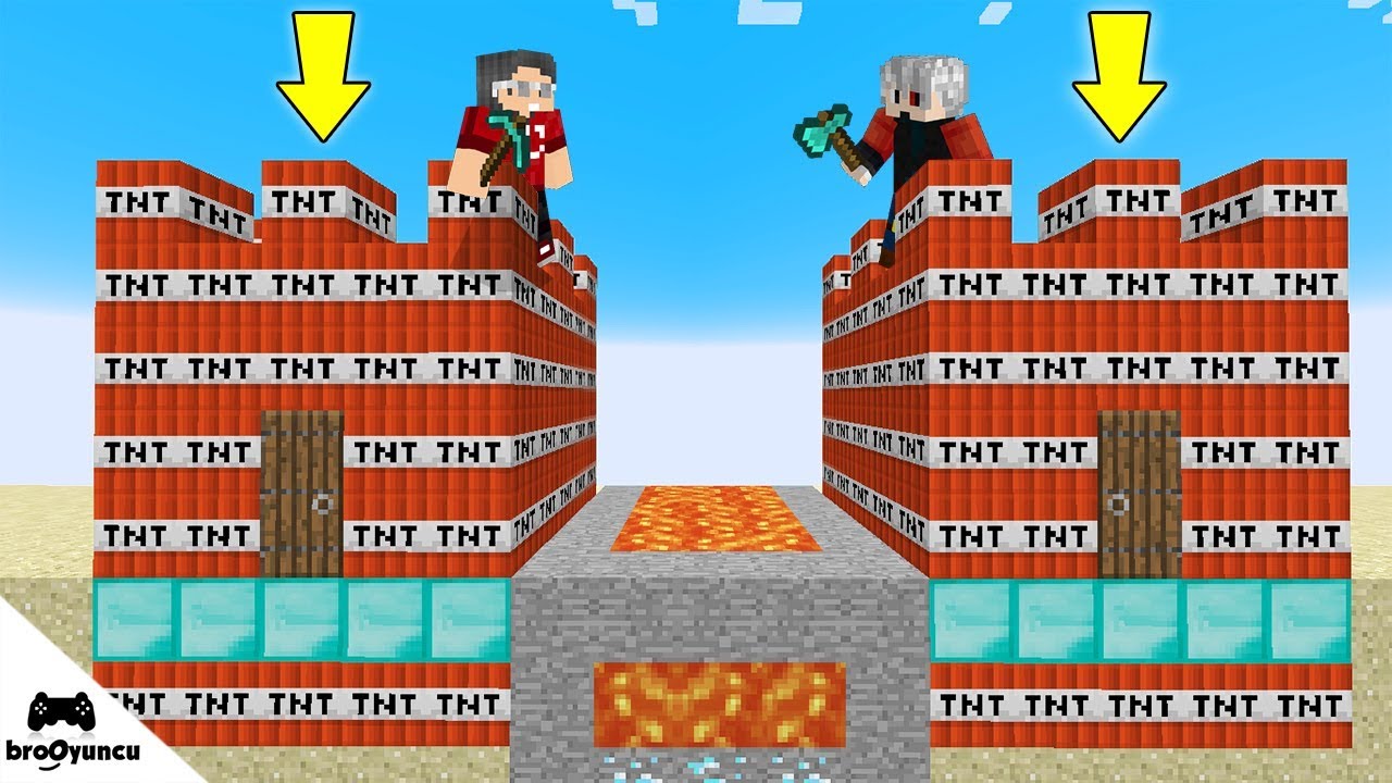 MİNECRAFT TNT KALESİ ŞANS BLOKLARI SAVAŞI