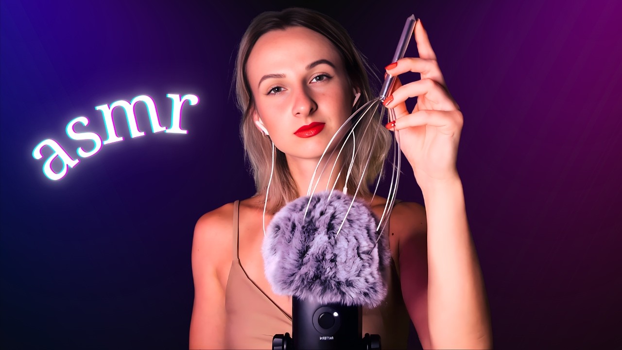 ASMR | Fluffy Mic Scratching & Brushing (100% Sensitivity)