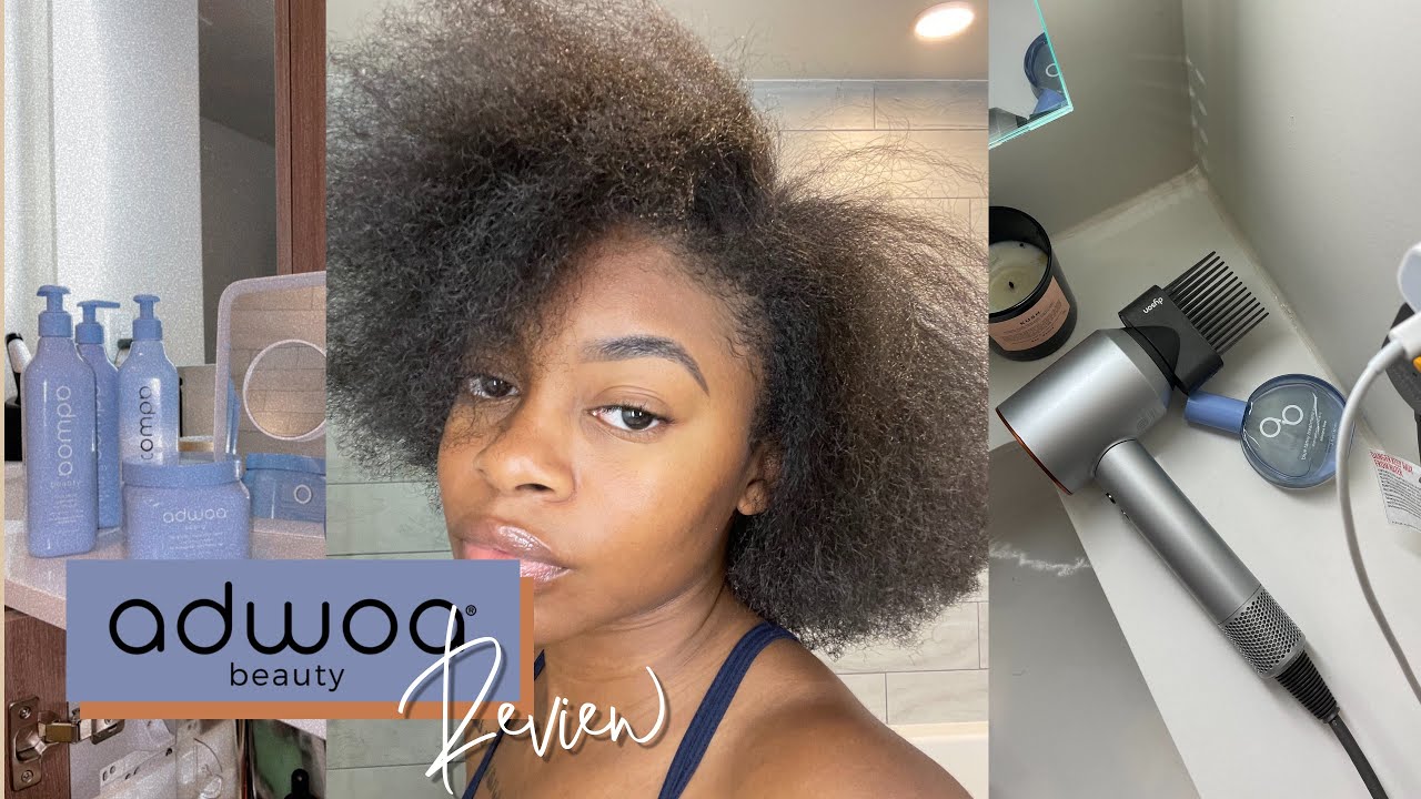 a very talkative product review + blowout! | NEW Adwoa Beauty Blue Tansy Collection