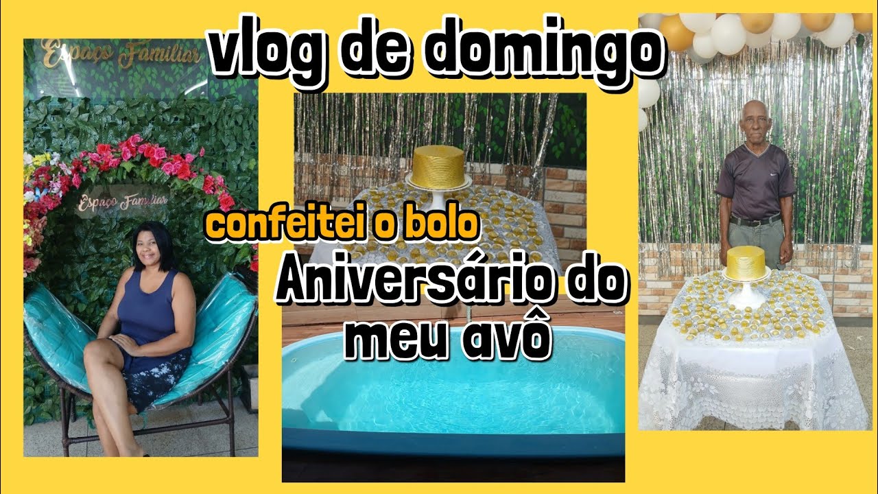 VLOG DE DOMINGO: Aniversário do meu avô + confeitei o bolo 