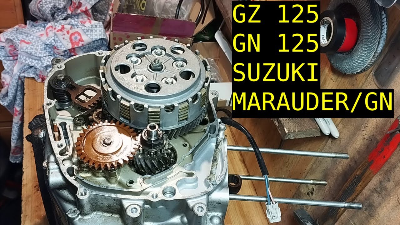 Suzuki  Marauder/GN 125 demontaż strony sprzęgła