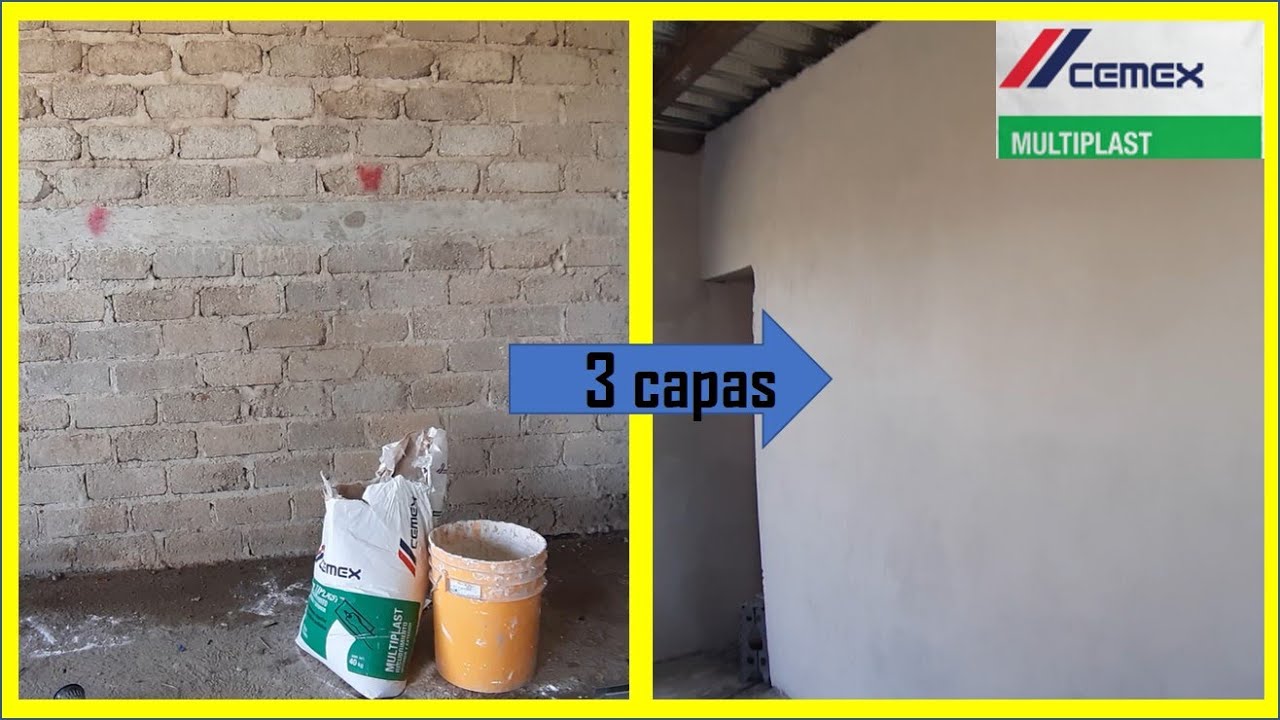 Cemex Multiplast !! aplanado directo sobre block  (3 capas)