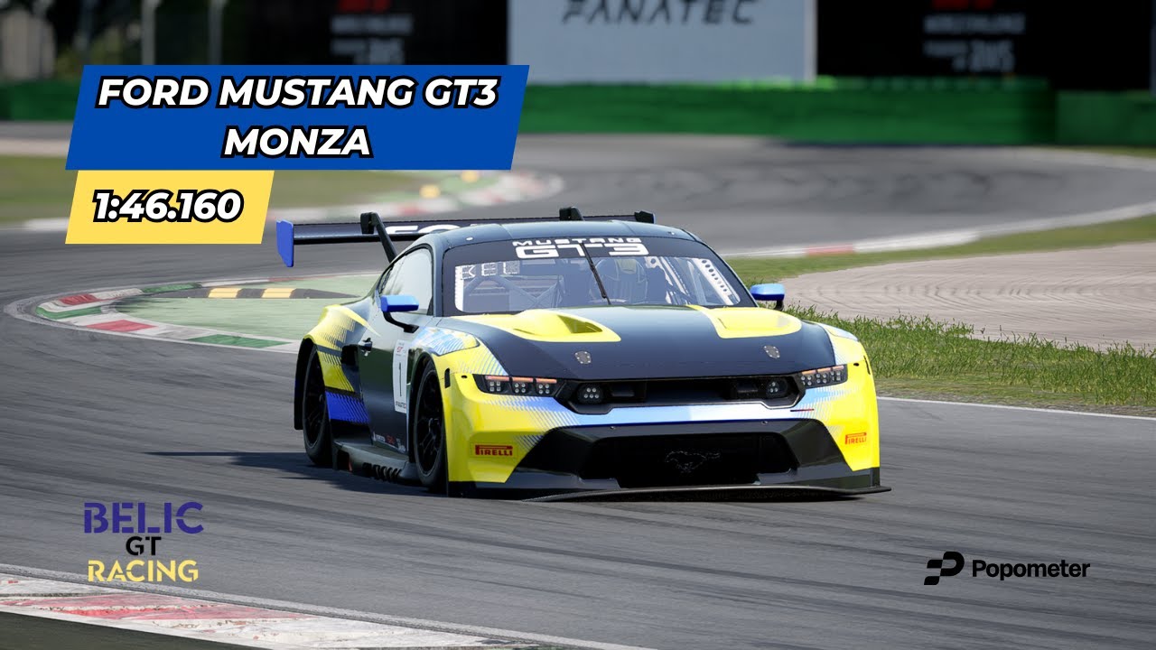 Monza 1:46.160 - Ford Mustang GT3 - ACC v1.10.3 LFMHL - Data Pack in the description