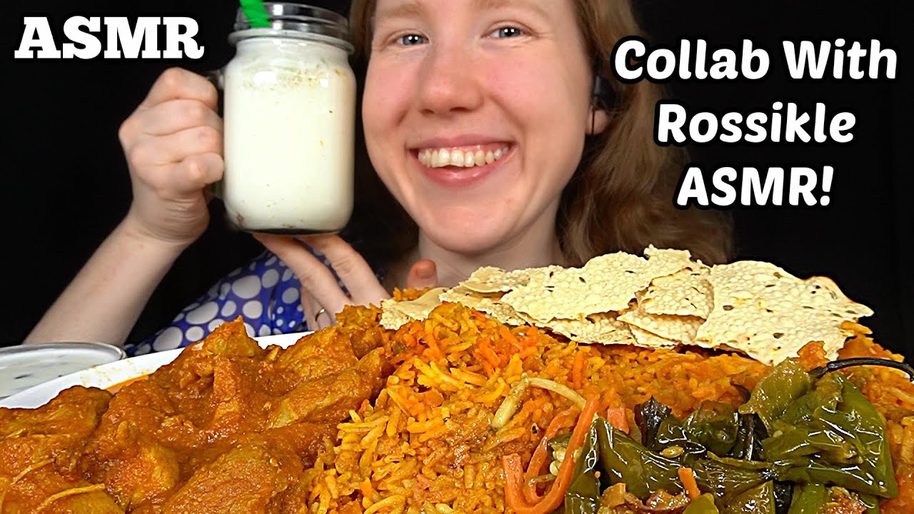ASMR VEGETABLE BIRYANI (Indian Food) MUKBANG (No Talking) EATING SOUNDS